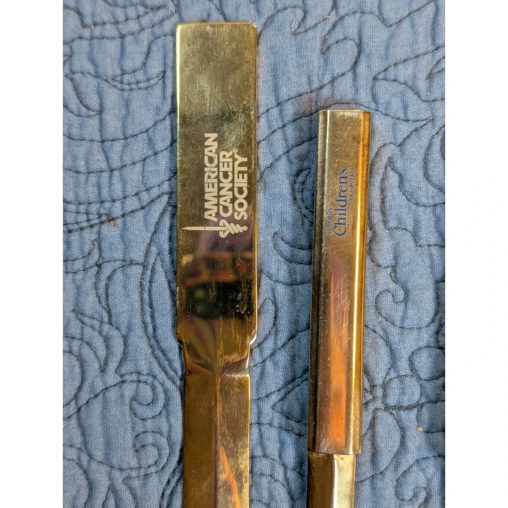 Vintage Brass Letter Opener Lot MCM Desk Accessories American Cancer Society